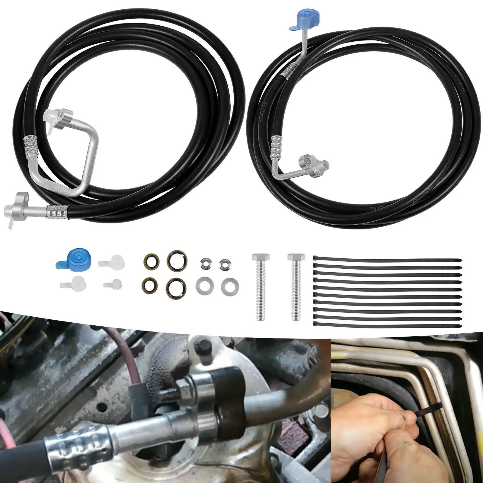 

Chuang Qian SUB6050 Rear A/C Line Kit Rear Auxiliary AC Hoses Set for Cadillac Escalade ESV Chevrolet Suburban GMC XL 2000-2006