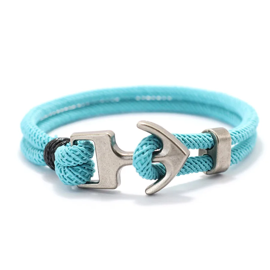 8 стилей браслет с якорем в стиле ретро для мужчин класс A 4 мм миланский веревкой