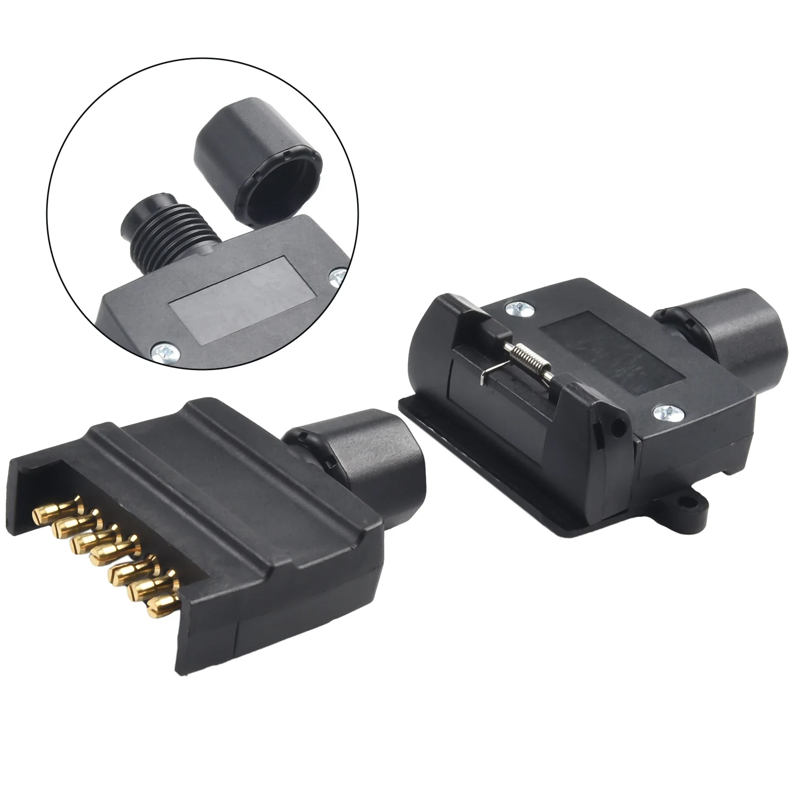 1 шт. 12 В постоянного тока 7-контактная плоская вилка для прицепа мужская и женская