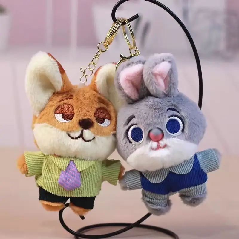 Фото Новинка для Zootopia 2, плюшевый брелок Fox Nick Rabbit Judy, милая плюшевая кукла, кулон, игрушка, кукла, сумка, подвеска, Рождественский подарок №2