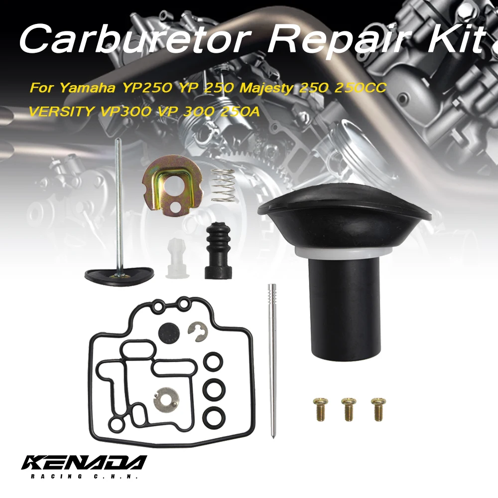 

Carb Repair Kit For Yamaha YP250 YP 250 Majesty 250 250CC VERSITY VP300 VP 300 250A Carburetor