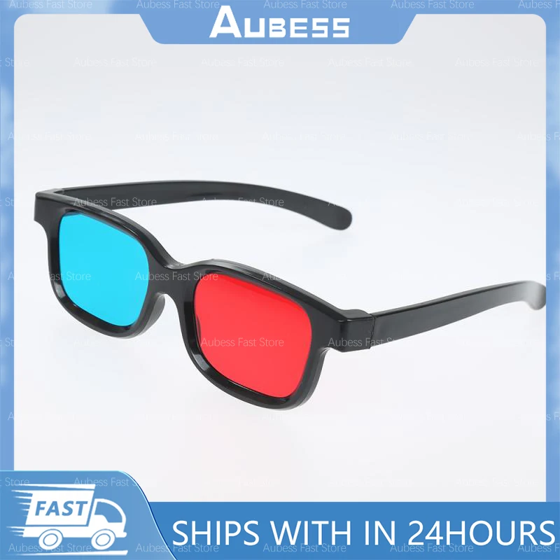 

1pcs New Black Frame Red Blue 3D Glasses Black Frame For Dimensional Anaglyph TV Movie DVD Game Video Offers A Sense Of Reality