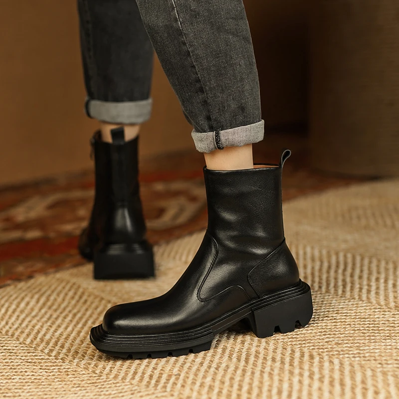 

Женские зимние ботинки из воловьей кожи, до-30 ℃