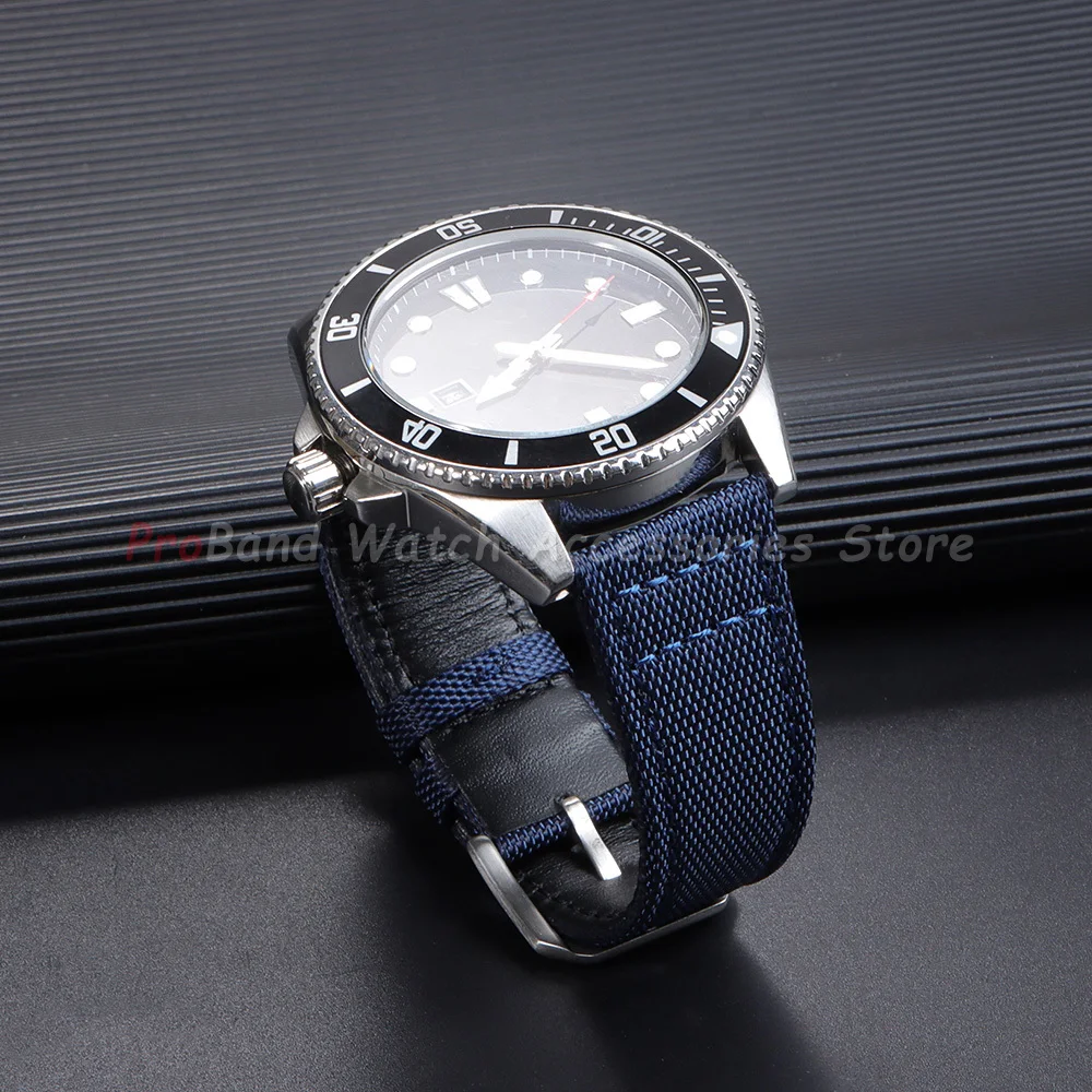 Нейлоновый ремешок для часов IWC Pilot 20 мм, 21 мм, 22 мм, водонепроницаемый спортивный ремешок для часов, ремешок из воловьей кожи, мужской и женский браслет (art.: 3920db728d2ac) - 3920db728d2ac