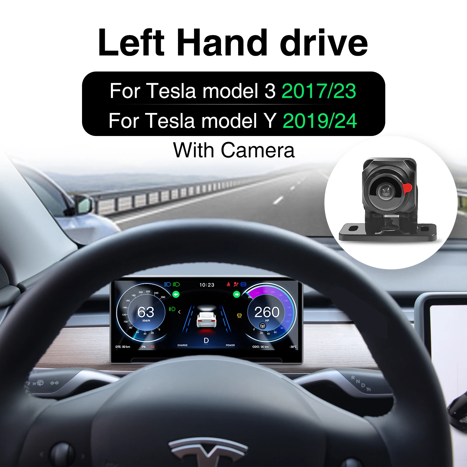 

Модель 3, Hud для Tesla Model Y Heads Up Дисплей Highland Приборная панель Кластер Вентиляционное отверстие Приборная панель Передняя камера Драйвер F9 Pro