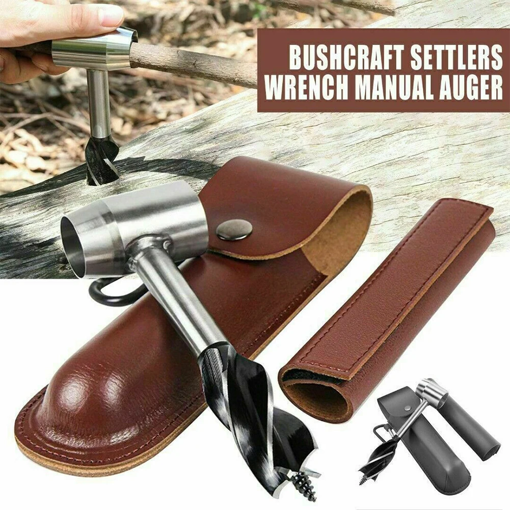 

Manual Wood Auger Woodworking Bushcraft Tools Hand Auger Wrench Backpacking Survival Equipment Outdoor Camping Spiral Hand Drill