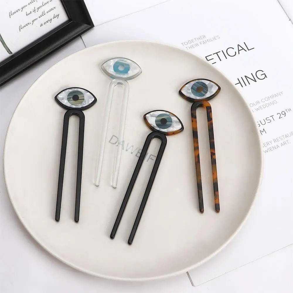 

For Women Daily Vintage Acetate Sheet Leopard Korean Style Hairpin Hair Fork Hair Accessories Women's Hair Sticks