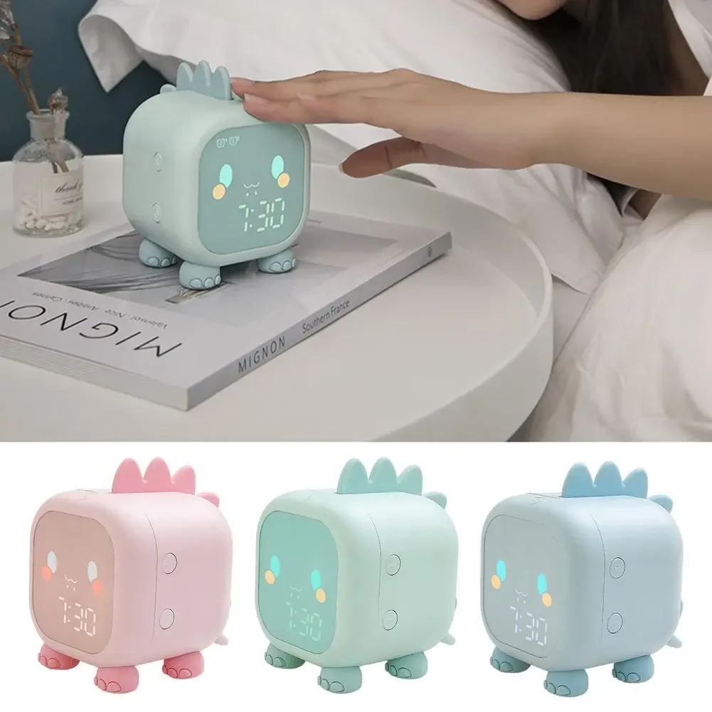 

Intelligent Dragon Alarm Clock Timekeeping Children's Electronic Clock Voice Control 12/24H Alarm Timing Night Light Alarm