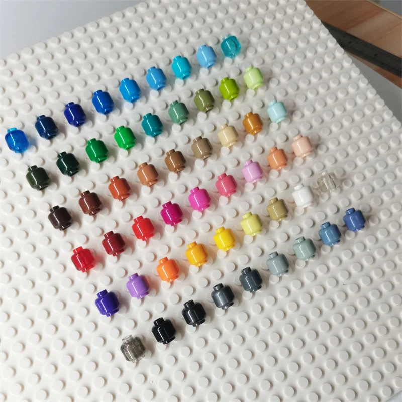 10pcs DIY MOC For 3626 Building block figures parts Body Part Head (Plain) - Blocked Open Stud