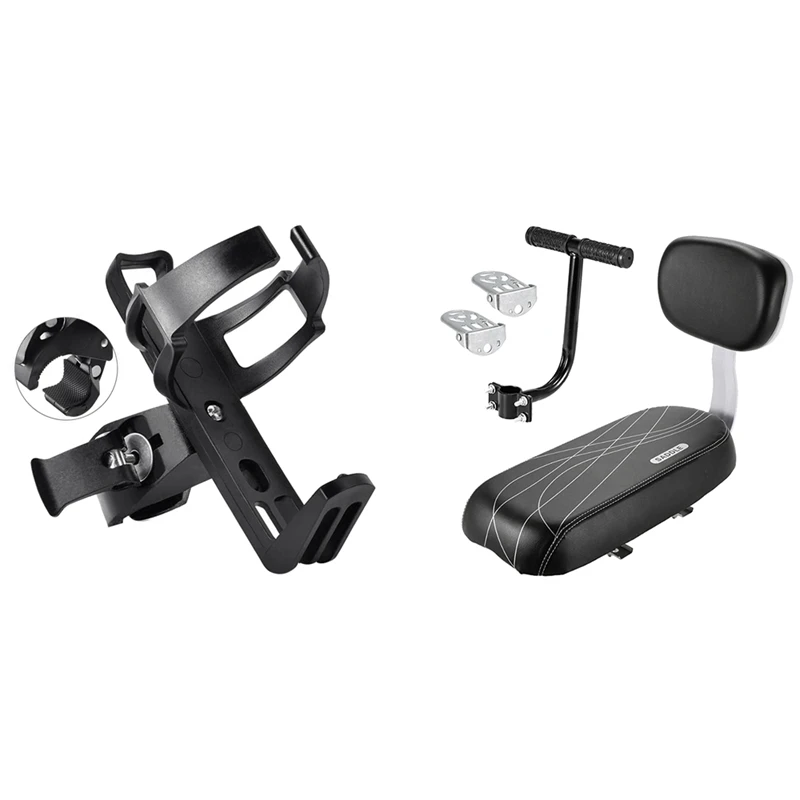 

Buckle Water Bottle Rack Mountain Bike Outdoor Riding Cup Holder With Bicycle Rear Seat Cushion Armrest Footrest Set
