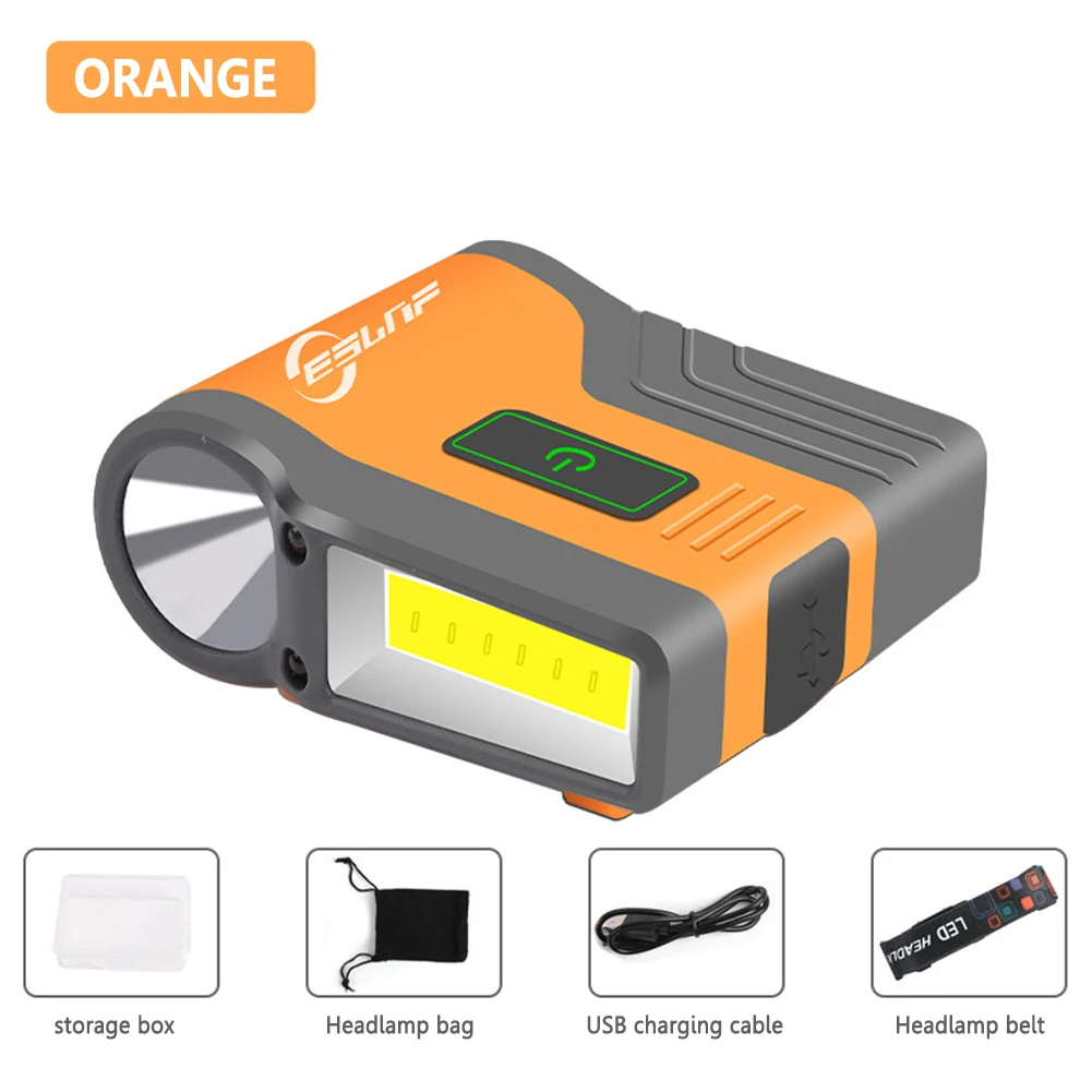 

Waterproof COB LED Induction Sensor Headlamp USB Rechargeable Portable Clip-on Cap Lamps Outdoor Camping Fishing Headlight Torch