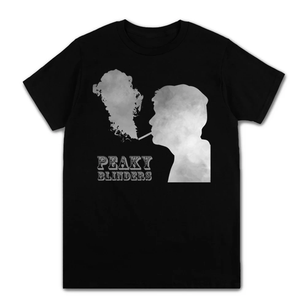 

Мужская хлопковая футболка с коротким рукавом, с принтом надписи «Peaky Blinders»