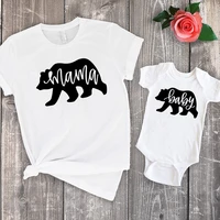 matching outfits mama bear mommy and daughter matching clothes family summer 2022 tshirt baby cute big sister little sister