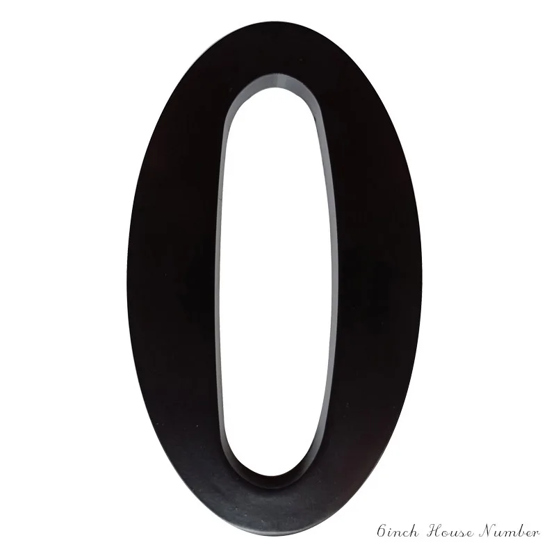 

152mm Floating House Number Big Modern Door Alphabet Home Outdoor 6 in.Black Numbers Address Plaque Sign #0
