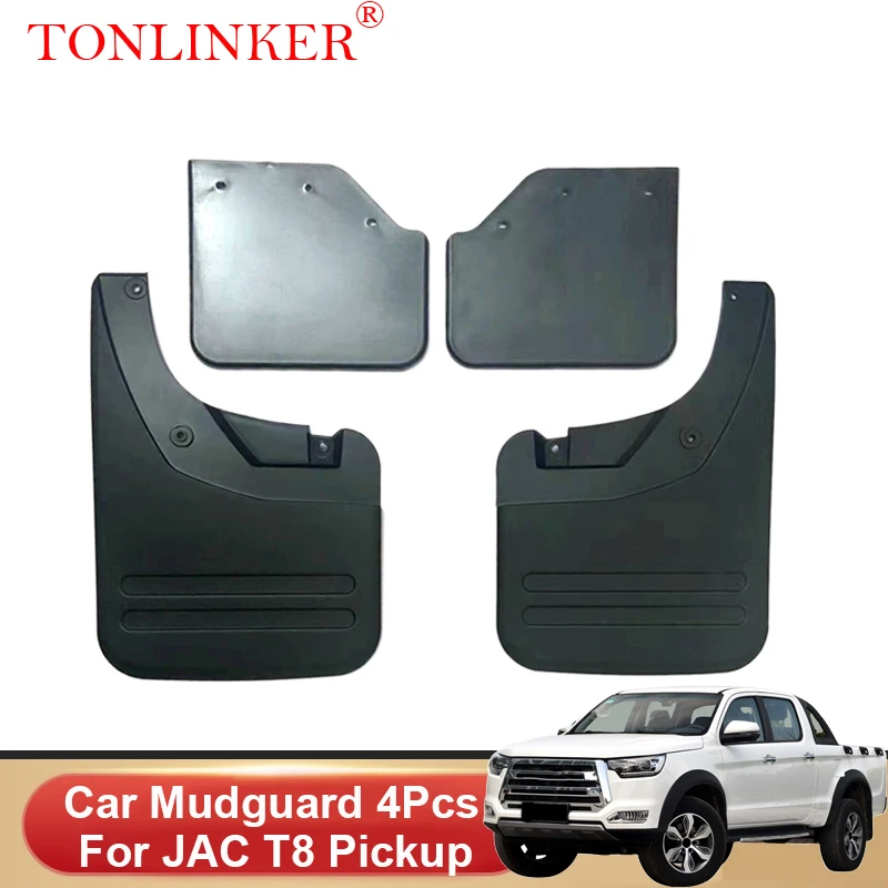 

TONLINKER Car Mudguard For JAC T8 Pickup 2021 2022 2023 Mudguards Splash Guards Front Rear Fender Mudflaps Accessories