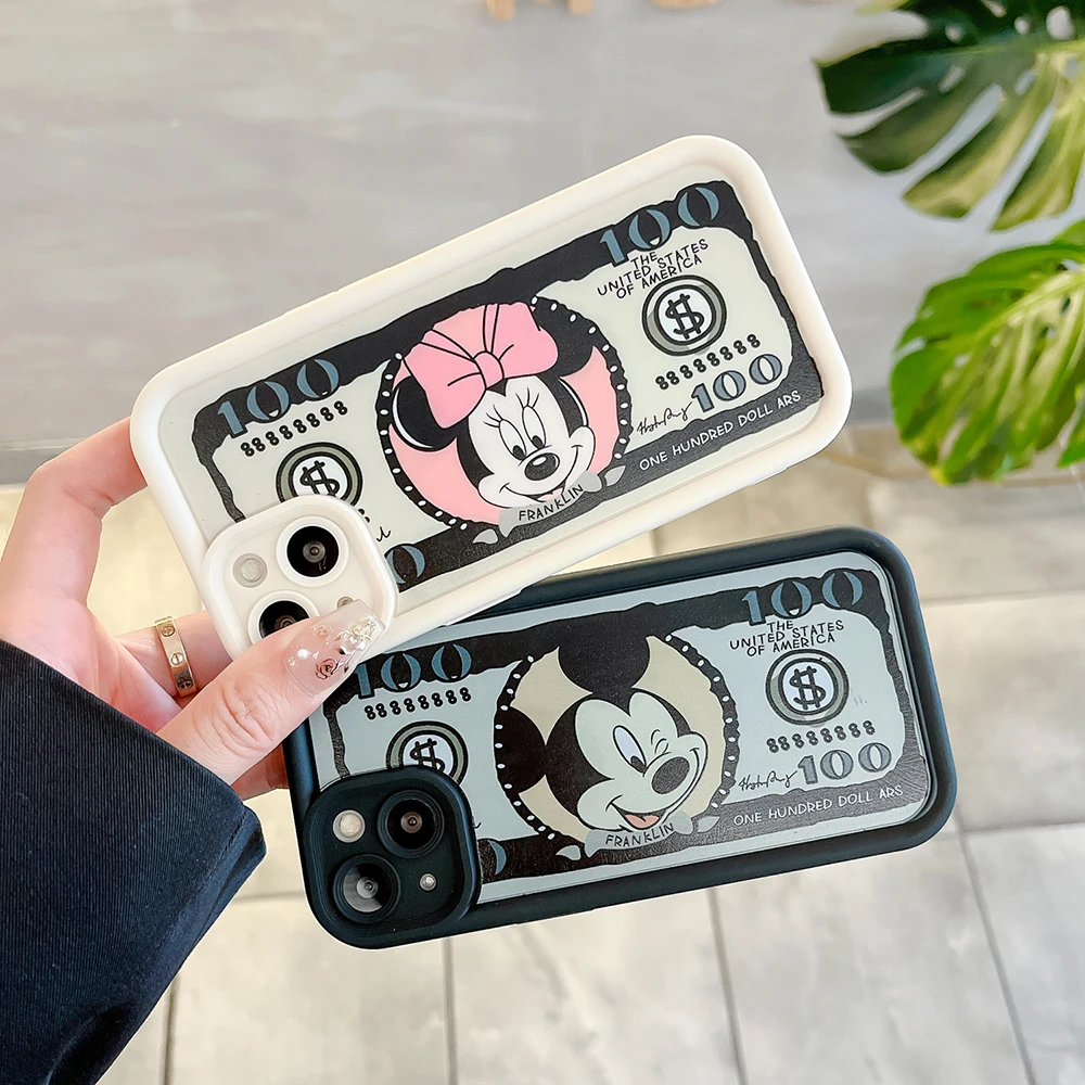 Мягкий многоступенчатый чехол с изображением доллара Минни Микки для Samsung Galaxy S21