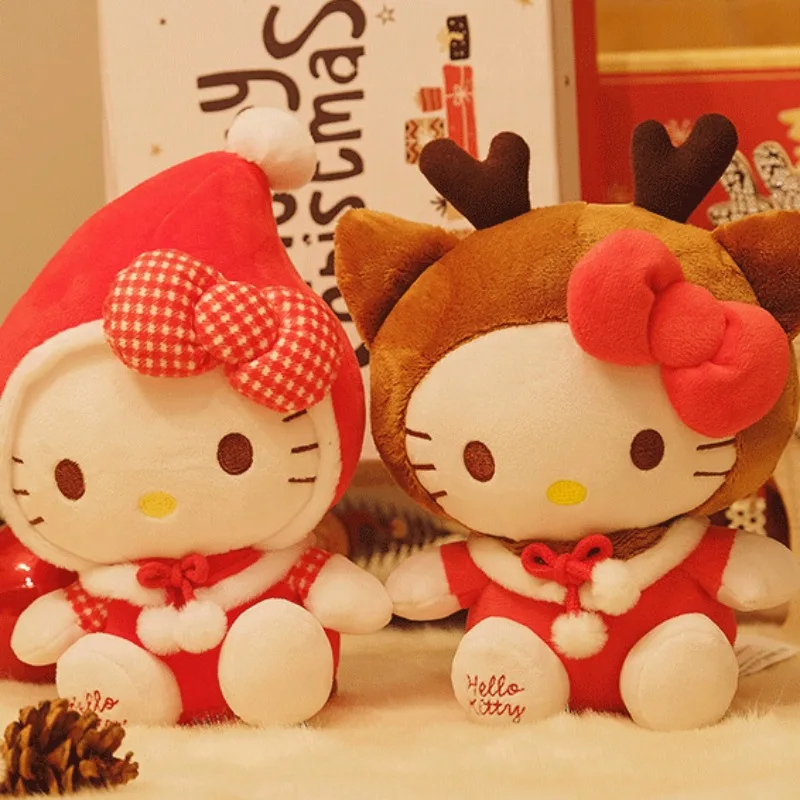 

8 Inch Sanrio Hello Kitty Christmas Doll Cartoon Plush Toy Soft Stuffed Doll Christmas Decorations for Home Xmas Gift Plush Toys