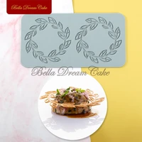 hollow wreath lace mat cake border decoration tools fondant cake 3d mold food grade silicone pad mould kitchen tool bakeware
