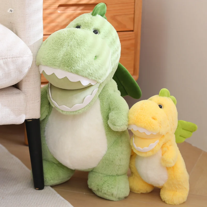 

25-60CM Kawaii Fluffy Dinosaur Plush Toy Stuffed Soft Happy Dino Pillow Appease Doll Toys for Kids Girls Birthday Xmas Gift Deco