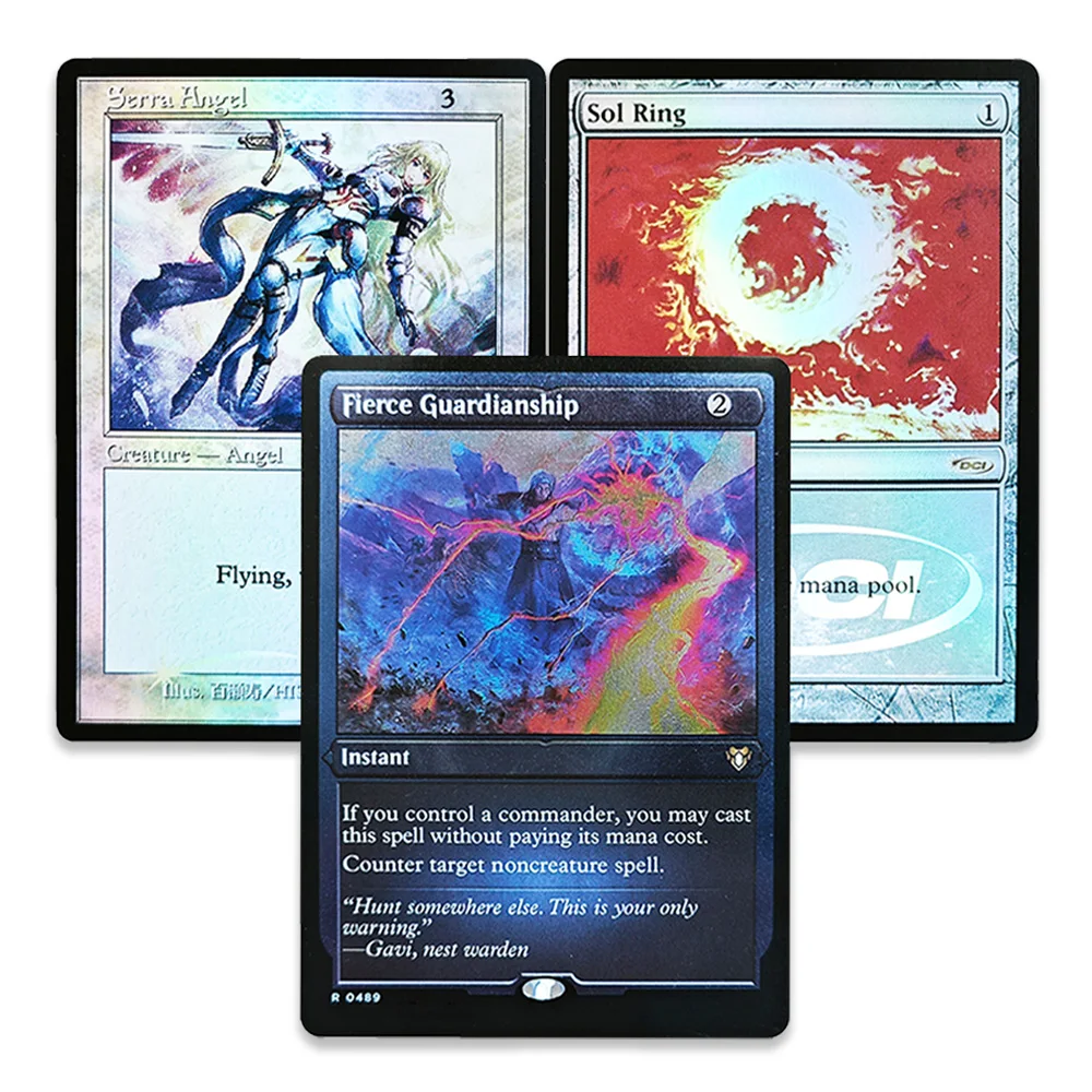 Фото Коллекционные карточки TCG Magical Game Foil высокого качества: Сол Ринг/Серра Ангел/Файр Гардианс - подарок для мальчиков, хобби, игрушки №1