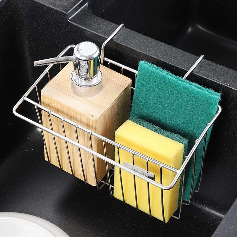

Стеллаж для хранения губки кухонной раковины из нержавеющей стали настенный стеллаж для хранения Органайзер Губка Мыло ткань кухонная дре...