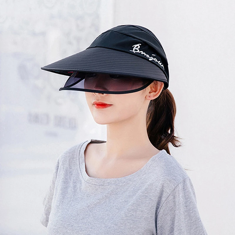 

Women Men Unisex Cap Sun Protection Outdoor Double Layer Sun Hat Summer Women Ant- UV Riding Hat For Male Female