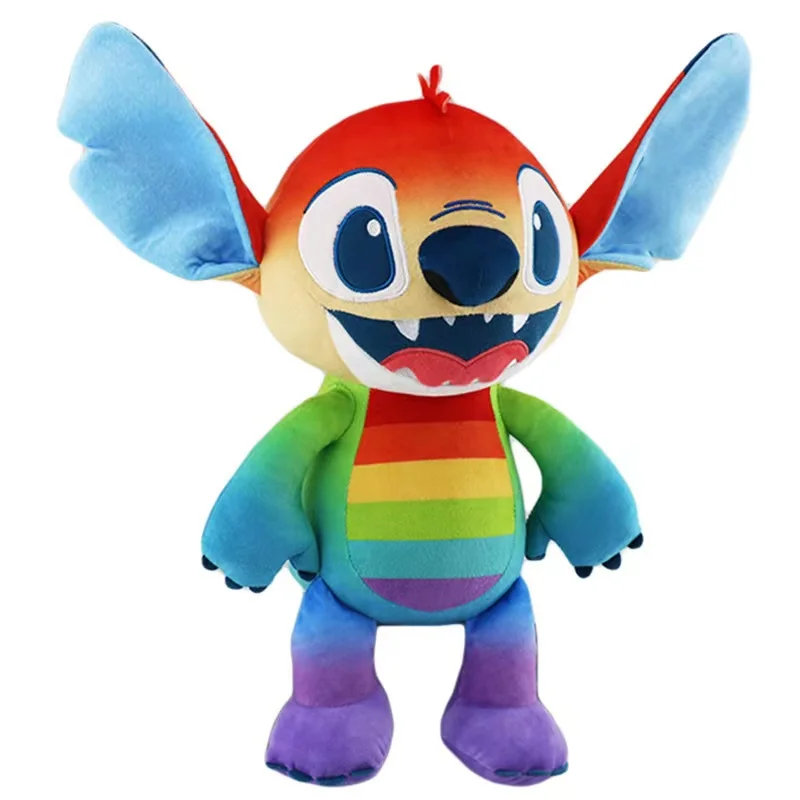 Creative Disney Lilo Stitch Plush Toy Cartoon Animal Colourful Stitch Stuffed Doll Children Pillow Christmas Birthday Gift