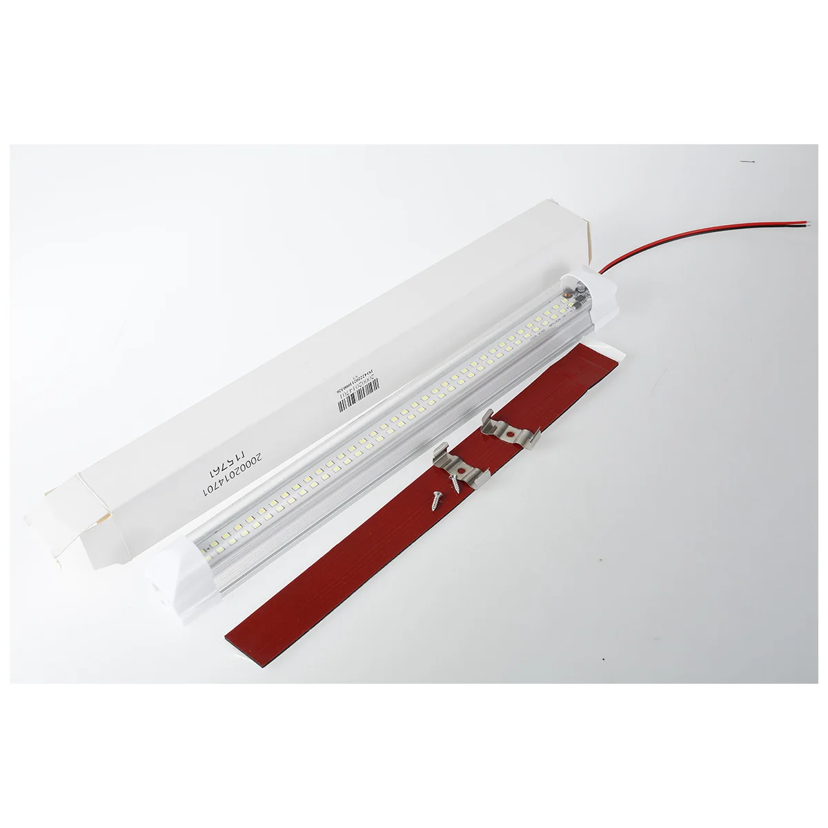

72 LEDs Car Interior Strip Lights 12V/24V LED Interior Light Bar Universal Strip Light White Lamp with On/Off Switch for