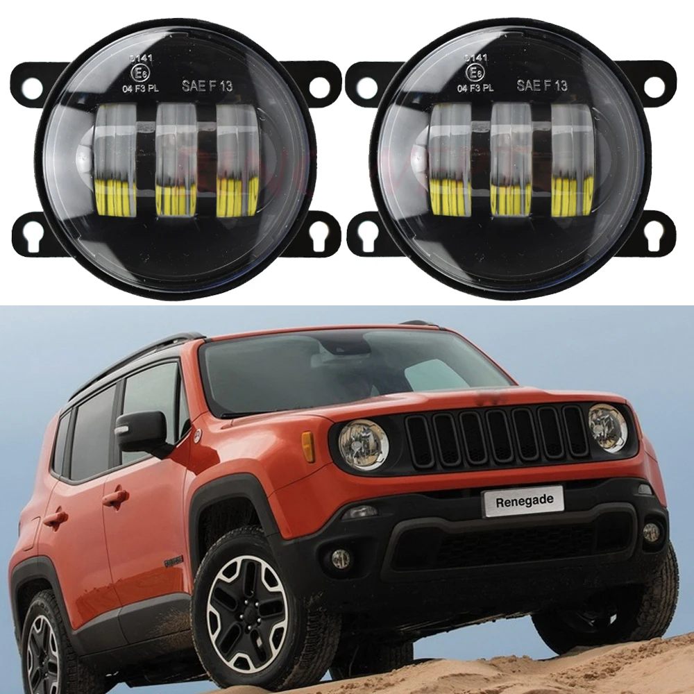 

2PCS Fog Lamp Fog Lights LED Headlight For Jeep Cherokee Renegade 2015 2016 2017 2018 Led Fog Lamp Fog Light Driving Foglights