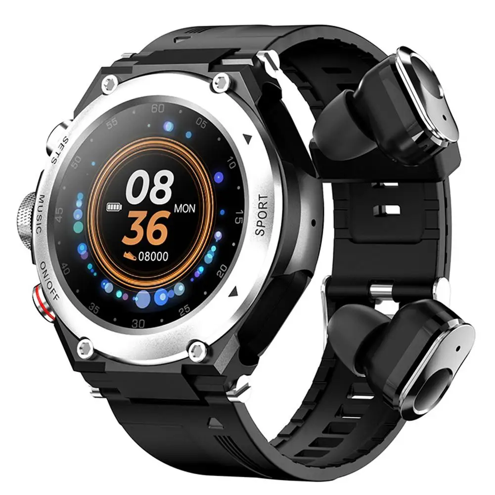 

T92 Smart Watch 2-in-1bluetooth-compatible Earphone Call Multi-sport Mode Heart Rate Blood Oxygen Monitoring Smartwatch