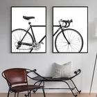 Минималистский велосипед печать на стене на велосипеде художественные картины на холсте Черно-белый домашний декор нордискандинавский постер картина Спальня Декор