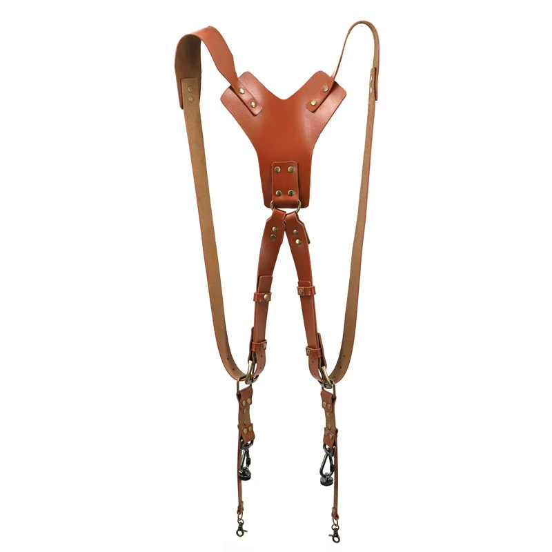 

Leather Camera Double Strap Camera Harness Accessories For Two Cameras Double Protection Drop Resistant
