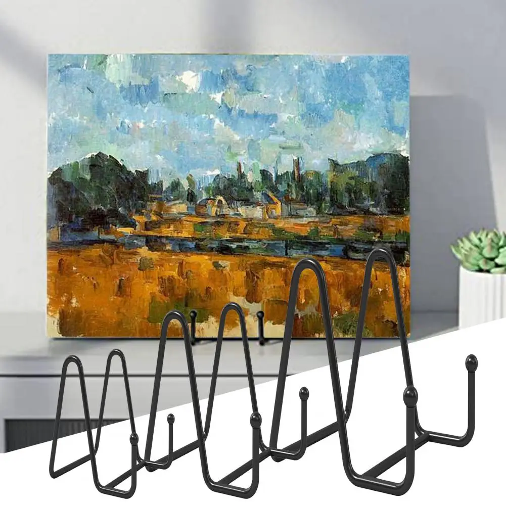 

1 Set N-Type Painting Stand Hollow-out Simple Modern Plate Stand Art Display Bracket Shelf Jewelries Holder Household Supplies