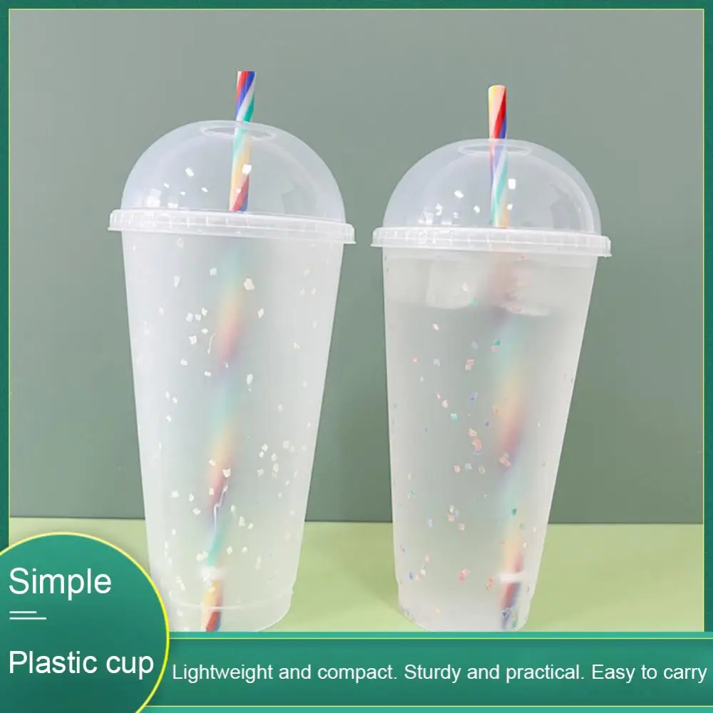 

710 мл, цветные соломенные кружки с крышкой, пластиковые, многоразовые, стандартные, пищевые, полипропиленовые