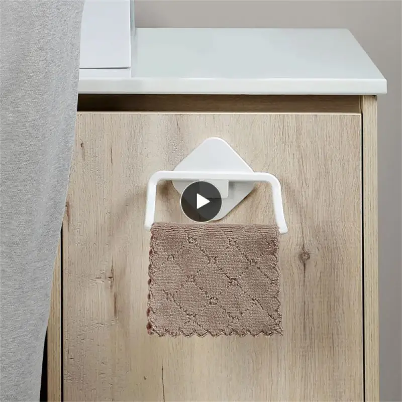 

Bathroom Hardware Set Bathroom Toilet Storage Rack Wall-mounted Towel Bar Hook Punch-free Towel Rack Plastic Hanging Holder
