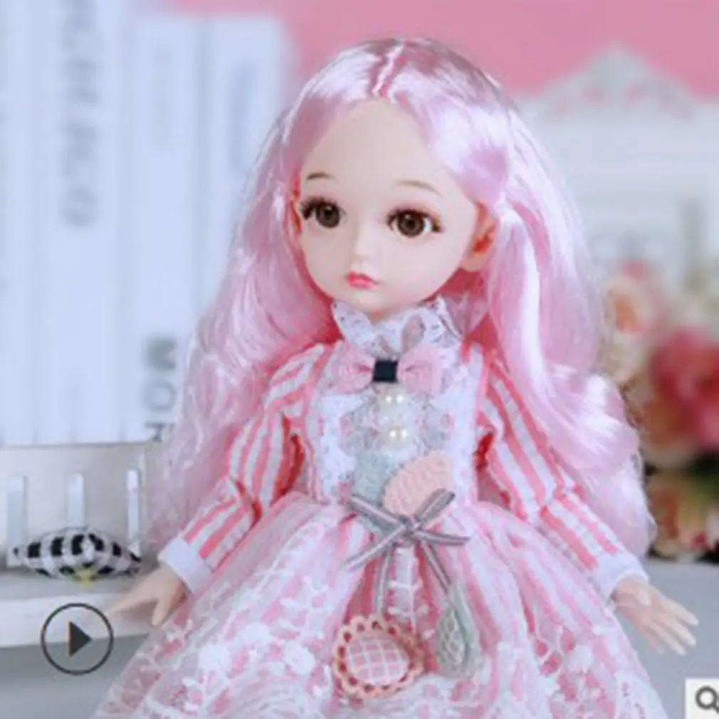 

32CM Beauty Princess Bjd Doll Movable Jointed Dolls With Sweater Clothes Make up Fashion DIY Doll Handmade Gifts For Girl Toy