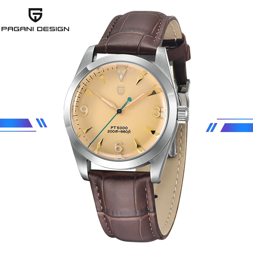 

PAGANI Design 2023 New Automatic Men Luxury Mechanical Watch PT5000 Luxury Stainless Steel 36MM AR Sapphire 200m Reloj Hombre