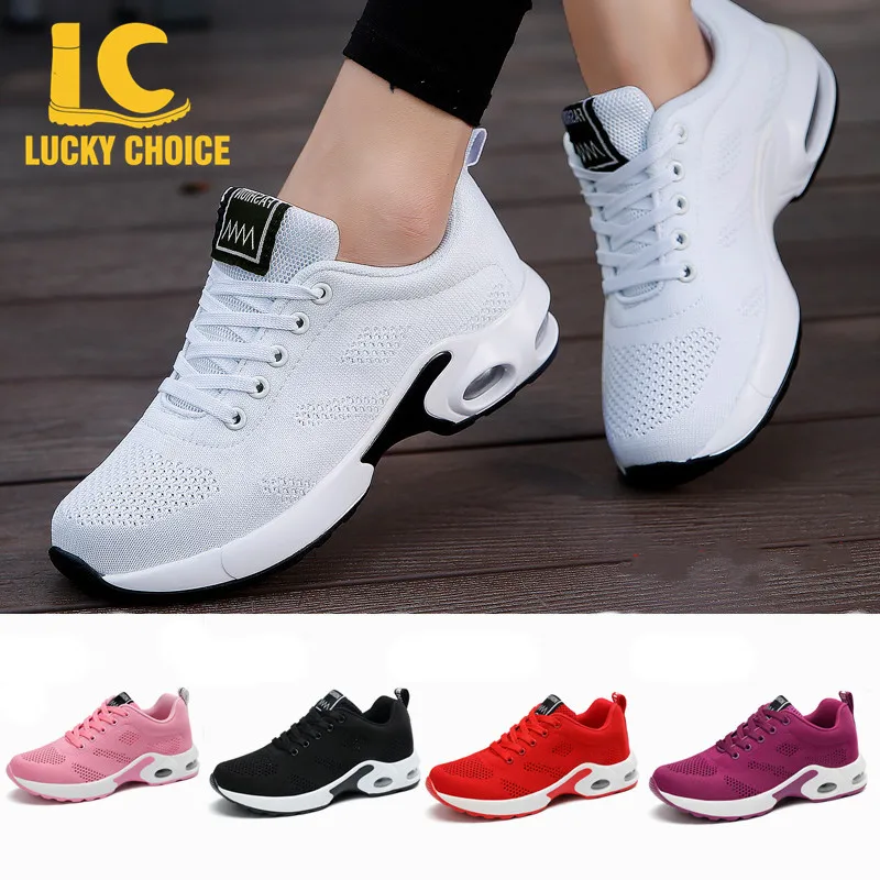 

Fashion Women Lightweight Sneakers Outdoor Sports Breathable Mesh Comfort Running Shoes Cushion Lace Up Lucky Choice Shoes