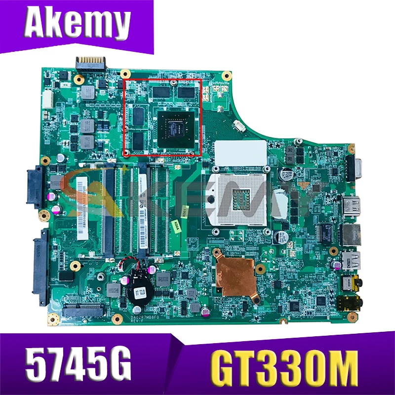 

AKEMY MBR6L06001 MB.R6L06.001 For acer aspire 5745 5745G Laptop Motherboard DA0ZR7MB8F0 HM55 GeForce GT330M DDR3