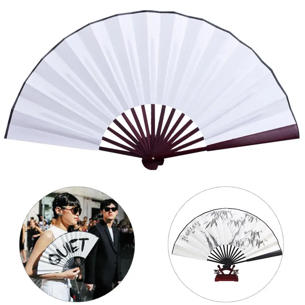 

8/10 inch Folding Fan Hand Silk Cloth DIY Chinese Folding Fan Wooden Bamboo Antiquity Folding Fan DIY Calligraphy Painting
