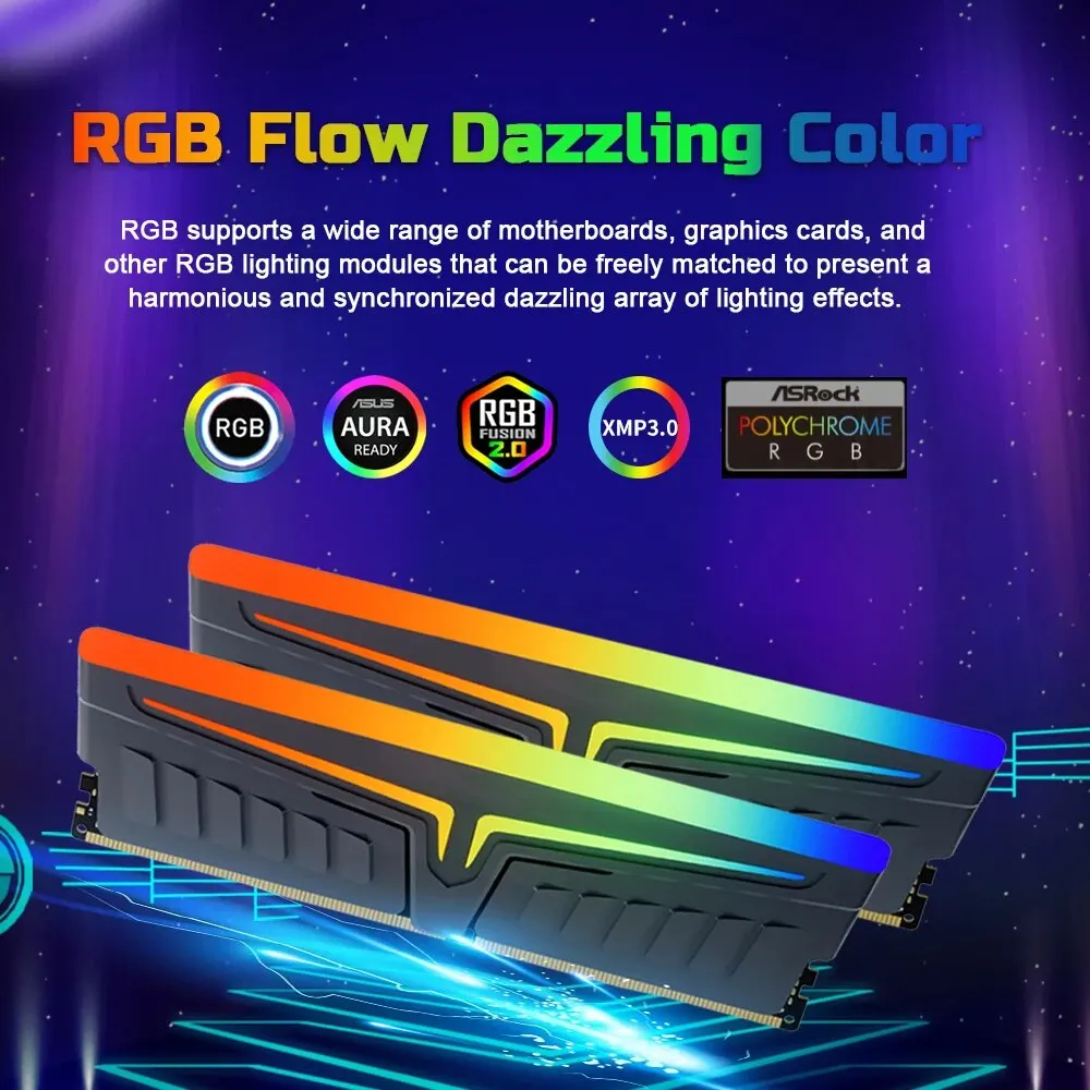 Оперативная память Puskill Ddr5 Rgb Ram 16 Гбx2 6400-7200 МГц