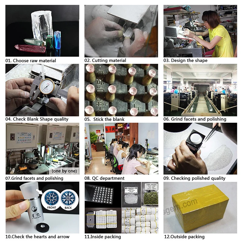 Starsgem Jewel 14 К/18 К Золото Тест Положительный Хорошее качество GH/DEF Серьги-гвоздики с