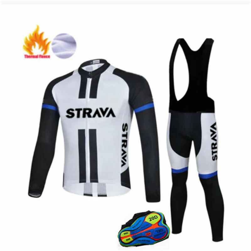 

Long Sleeve Pro Professional Cycling Jersey Set, Winter Cycling Clothing Suit Fleece Thermal Mountain Bike Jersey MenCycling Set