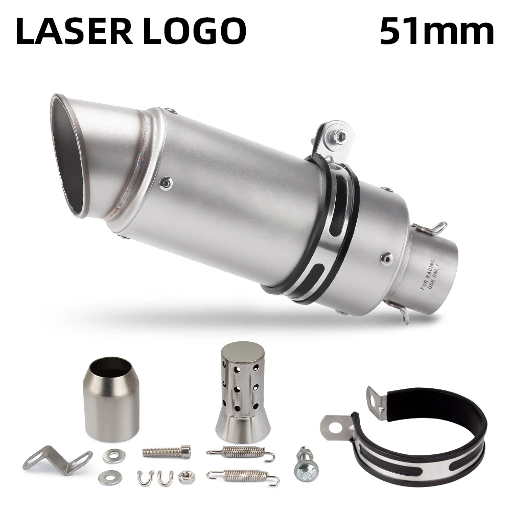 

51-мм гоночный глушитель для мотоцикла GP-project, универсальный глушитель для спортивных мотоциклов