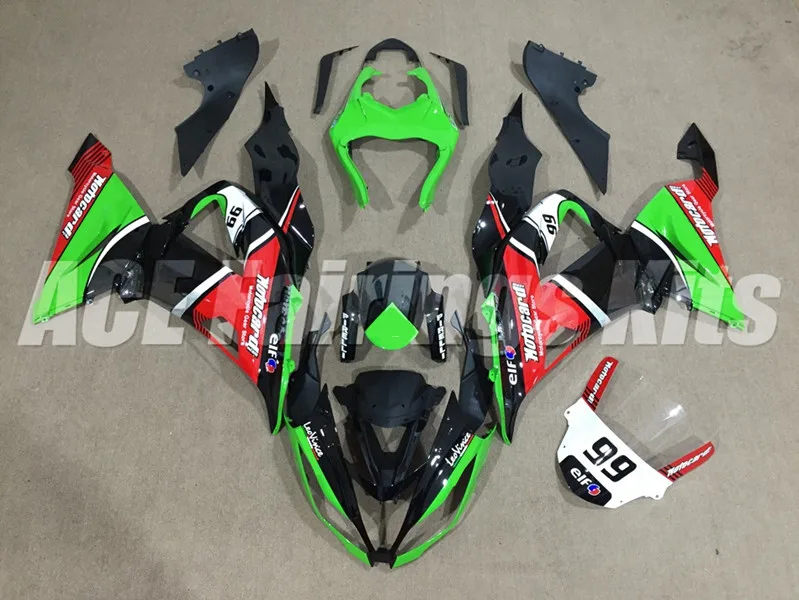 

New ABS Motorcycle Fairings kit Fit For Kawasaki Ninja ZX6R 599 ZX-6R 2013 2014 2015 2016 2017 2018 Custom Green red