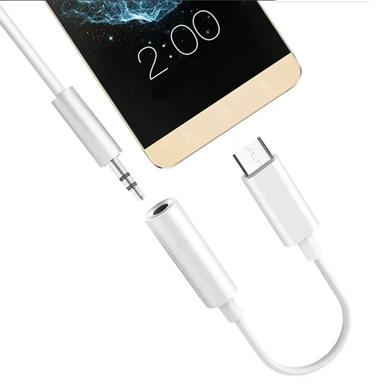 Аудиокабель Type-C 3 5 Jack USB C к мм Разъем Aux Адаптер Аксессуары для телефонов Cabo Tipo