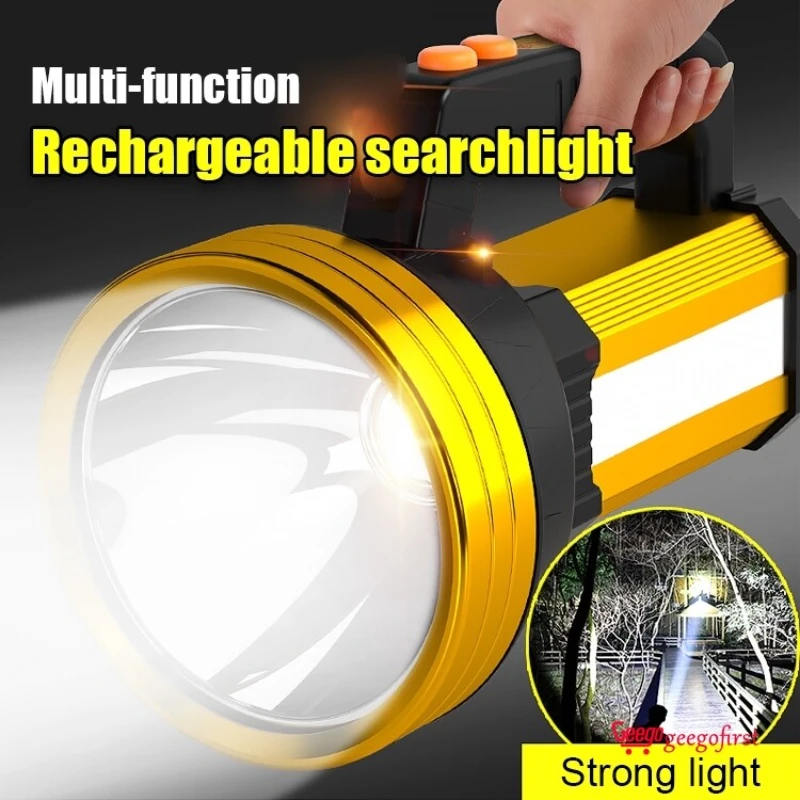 

Outdoor Waterproof Powerful LED Flashlight Spotlights Portable Searchlight USB Rechargeable Lantern Long Range For Camping