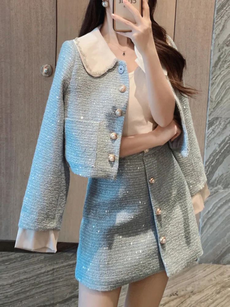 UCXQ модные комплекты Tide элегантный темпераментный комплект с лацканами и