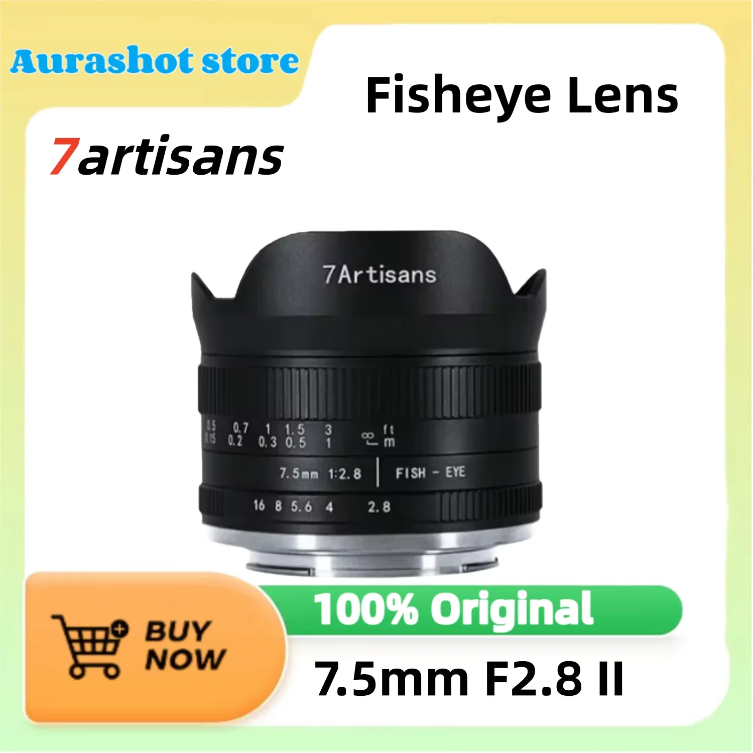 Фото 7artisans 7,5 мм F2.8 Mark II Ручной сверхширокоугольный объектив «рыбий глаз» для Sony E Fuji XF Nikon Z Micro M4/3 Canon EOS-M M50 Canon RF №2