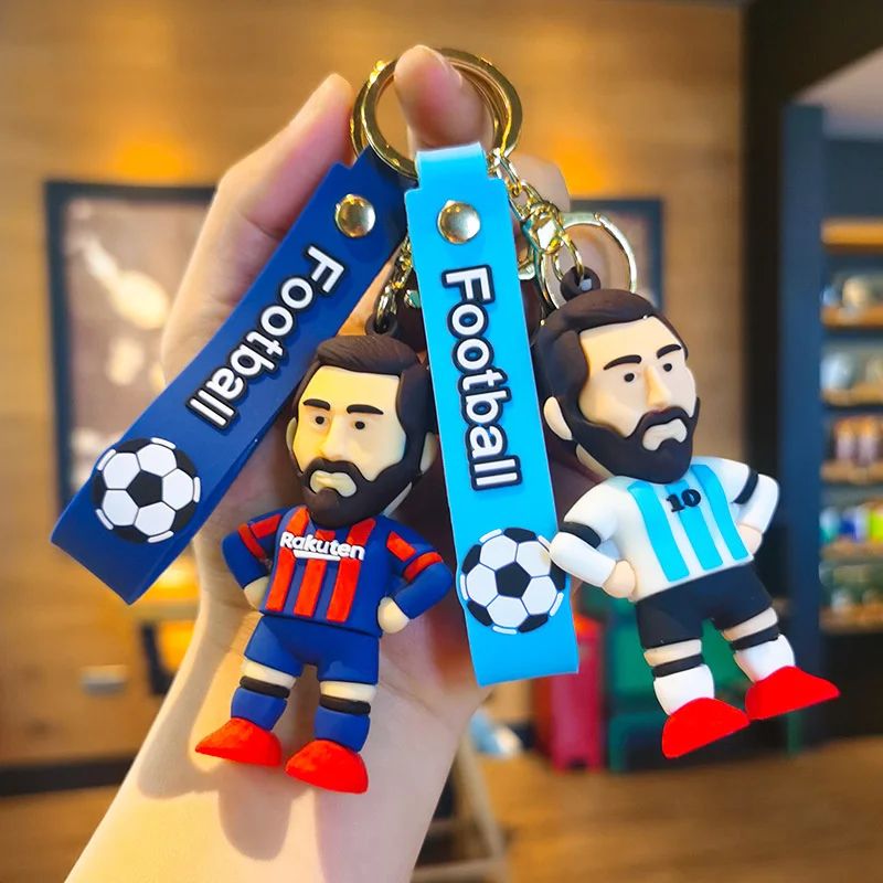 Soccer Star Keychain Bag Pendant Collection Doll Star Sports Key Chain Action Figures Souvenirs Toy Gifts